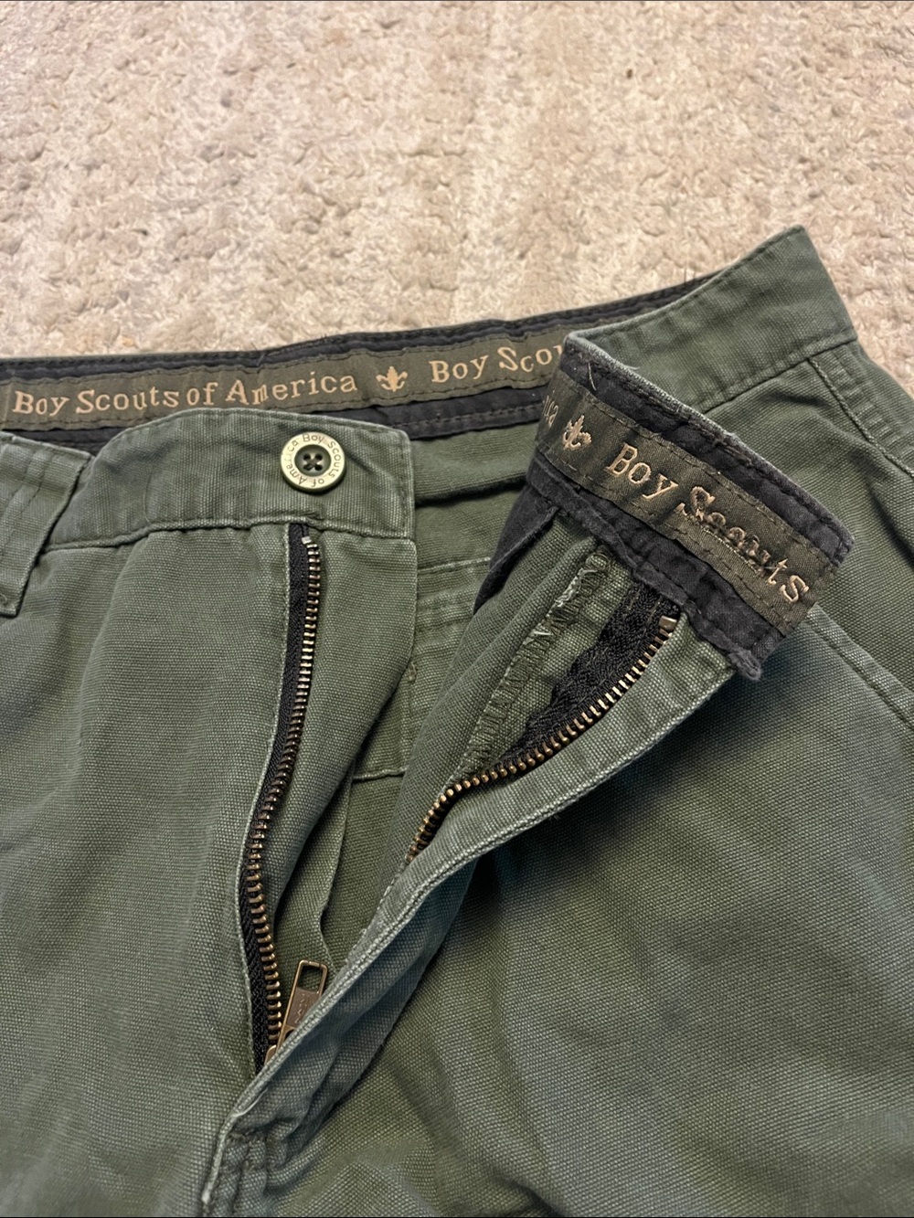 Boy Scouts of America Olive Green Cotton Uniform Cargo Shorts 30 - Picture 3 of 7
